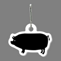 Zippy Clip & Tag W/ Tab - Pig (Silhouette)